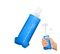 Outdoor Trinkflasche Faltbar - Wasserflasche Reise Sport 9x4x21cm, Leckfrei Behälter 30g | Lebensmittelechtes Material Sicher Hydration Nutzung Wandern Radfahren Camping Picknick Anwendung Platzsparen