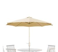 Outdoor Umbrella Replacement Canopy, 6 Ribs 6.4 FT Patio Umbrella Cover with Durable UV Resistant Fabric and Reinforced Edge Design, Garden Shade Replacement Canopy for Backyard Pool Deck Beach