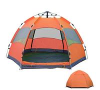 Outdoor UV Lightweight Waterproof Tent for 5-8 Man, Portable Pop-Up Beach Tent Anti UV Quick Set up For Hiking Camping Outdoor Instant 4 Season Sun Shelter, Orange