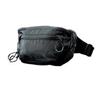 Outdoor Waist Bag - Waterproof Fanny Pack with Adjustable Strap, Secure Belongings During Activities, Shoulder Bag for Vacation Walking Motorcycle, Sleek Black Design for Workout Stadium