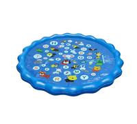 Outdoor Water Play Sprinklers - 100cm English Letters Prints Learning Pool,Non Slip Water Pad for Kids Outside - for Ages 2-10 Boy Girl Dog Outdoor Backyard Garden Park Lawn Beach