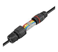 Outdoor Waterproof Wire Connector | Flame-Retardant Nylon, Brass Nickel Contacts, IP68, -40°C~95°C | 2-in-2/3-in-3 Screw Lock Push Type, 32A/250V, European Wiring, Hard & Soft Wire 0.08-4mm², 1pc