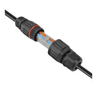Outdoor Waterproof Wire Connector | Flame-Retardant Nylon, Brass Nickel Contacts, IP68, -40°C~95°C | 2-in-2/3-in-3 Screw Lock Push Type, 32A/250V, European Wiring, Hard & Soft Wire 0.08-4mm², 1pc