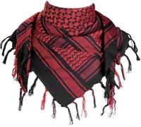 Outdoor World - Bufanda Shemagh del ejército árabe de la OLP Fuerzas Militares SAS Biker Calentador de cuello Keffiyeh Bufanda para la cabeza del Medio Oriente Desierto Turbante árabe con borla 110 cm