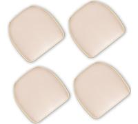 OutdoorCushs - Juego de 4 almohadillas de asiento de cuero impermeables de 40 x 43 cm con piel de strFur para cocina, sala D, oficina, 4 piezas