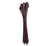 OutdoorFix - Abrazaderas para cables (200 x 4,6 mm, 50 piezas, madera de sauce oscuro, resistente a la intemperie, anti-UV