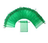 Outdoorfly - 50 bolsas de organza con cordón de 5 x 7 pulgadas, color verde, transparentes, bolsas de regalo para joyas, baby shower, fiesta, boda, bolsas de chocolate y dulces (50 unidades, verde)