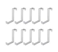 outdoorm 10 ganchos para puerta de gabinete de acero inoxidable, resistentes al agua, en forma de Z, reversibles, para cocina, apartamento