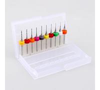 outdoorm 10 Unids/Set Micro Mini Juego de Brocas Helicoidales PCB Placa de Circuito de Impresión Grabado de Carburo de Tungsteno