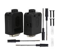 outdoorm 2 adaptadores de Conector Macho DB9 de 9 Pines Tipo Tornillo Serie a Terminal con Estuche