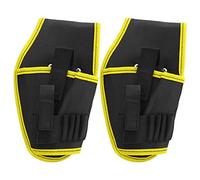 outdoorm 2 Piezas Bolsa para cinturón de Taladro eléctrico Bolsa Multifuncional para Herramientas de Electricista inalámbrica portátil (borde amarillo)