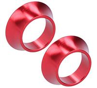 outdoorm 2 Piezas CNC aleación de Aluminio 15 mm Arandela cónica de Bicicleta Horquilla Delantera Espaciadores de vástago cónicos (Roja)