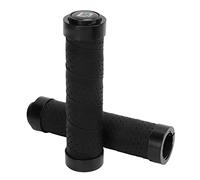 outdoorm 2 piezas de puños antideslizantes para manillar de bicicleta, funda de PU a prueba de golpes para manillar de bicicleta de montaña, color negro.