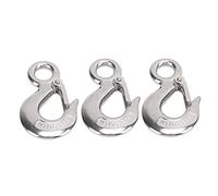 outdoorm 3 ganchos deslizantes para ojos con pestillo de seguridad, gancho de eslinga para elevación marina de acero inoxidable (0.Hittle)