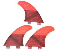 outdoorm 3 Unids/Set Tabla de Surf de Fibra de Vidrio G3/G5 Aletas Surf Stand Up Paddle Fin Thruster (Roja)