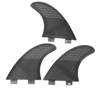 outdoorm 3 Unids/Set Tabla de Surf de Fibra de Vidrio G3/G5 Aletas Surf Stand Up Paddle Fin Thruster (Negra)