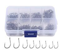 outdoorm 300pcs caja de pescado ISAMA High Carbon Steel Circle Suministros de pesca de la escena aplicable al aire