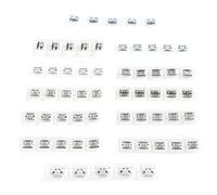 outdoorm 60 Piezas Conector SMD Mini USB Puerto de Acero Inoxidable 12 Tipos Componentes de Control Industrial