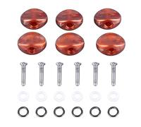 outdoorm 6PCS Tuning Key Button Guitarra eléctrica Sintonizadores Máquina Reemplazo Botón Sintonizadores Mango de la máquina (Café)