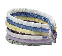 outdoorm 7 aros para el cabello de color puro, temperamento dulce, aro para el cabello fruncido de satén fino, tocados para mujer