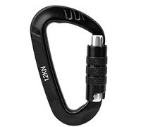 outdoorm Aluminio aeroespacial de 12kn d en forma de hebilla accesorio de seguridad para hebillas para hamacas yoga (Negro)