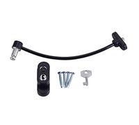 outdoorm Cable restrictor de apertura de puerta y ventana de aleación de Zinc profesional para exteriores, Cable de captura de bloqueo de seguridad para bebés y niños (Negra)