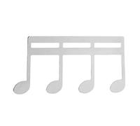 outdoorm Clip de partituras Patrón de Notas de Metal Clip de Libro de música Delicado Titular de página para Piano Guitarra (Plata)
