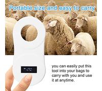 outdoorm Escáner de Chips de Animales de 134,2 KHz, Herramienta portátil de escaneo de Chips de Animales, escáner de Chips de gestión de Aves de Corral, Pantalla OLED para Pollo,