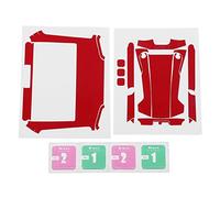 outdoorm Etiqueta Fluorescente para Dron, Impermeable, PVC, Pasta repetible, Cuerpo de Dron, Control Remoto, Pegatina de Piel para Mini 3 Pro (Roja con versión de Pantalla)