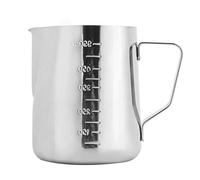 outdoorm Jarra de espuma de café de acero inoxidable para el hogar, taza de flores, taza de espuma de leche (550ML)