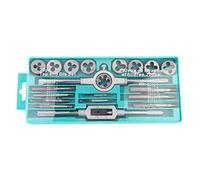 outdoorm Juego de Troqueles de Rosca métrica de 20 Piezas Juego de Herramientas de Mano de troquel de Grifo portátil de aleación de Alta dureza