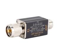 outdoorm Medidor SWR de 10 W con 6 Indicadores LED Interfaz SO239 Probador portátil de relación de Onda estacionaria 1-30 MHz