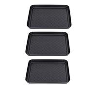 outdoorm Shoe Tray Plastic Space Saving 3 Interlocking Design Wide Application Stable Boot Tray for Home Office Hotel