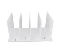 outdoorm Soporte Divisor de Estante, fácil Montaje, Organizador Divisor de Armario de plástico Moderno para Monedero, Libros, vajilla (5 tableros divisores)