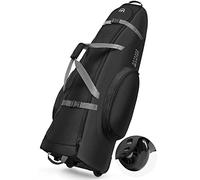 OutdoorMaster Bolsa de Viaje Acolchada de Golf con Ruedas reforzadas, 900D Oxford Resistente al Desgaste e Impermeable, Bolsa de Viaje de Golf de Lado Suave, Compartimento para Zapatos y Accesorios