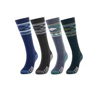 OutdoorMaster - Calcetines unisex de esquí de lana merino, altura por encima de la pantorrilla, puños antideslizantes