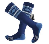 OutdoorMaster - Calcetines unisex de esquí de lana merino, altura por encima de la pantorrilla, puños antideslizantes