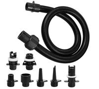 Outdoormaster - Juego de 8 adaptadores inflables para bomba Sup, adaptador de bomba Sup para barco y kit de manguera de aire, accesorios para bomba de aire Sup eléctrica, piezas de repuesto para bote