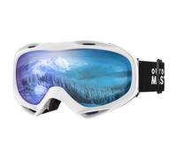 OutdoorMaster Máscaras de esquí OTG - máscaras de esquí/snowboard para hombres, mujeres y jóvenes - 100% protección UV (VLT 37% azul hielo)