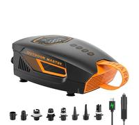 OutdoorMaster Shark 3 Mini 74Wh Bomba Eléctrica Sup Portátil, Inflado Rápido 5'30", Bomba Paddle Recargable, Auto-Apagado y Desinflado, 20 PSI, 12V/15,8V DC y USB-C, 8 Boquillas