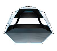 OutdoorMaster Tienda de campaña de Playa con tecnología Dark Shelter, toldo portátil para 4-6 Personas con protección UV UPF 50+, Tienda desplegable de fácil instalación, tamaño Familiar, Costa de
