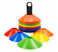 OUTDOORN 25 conos de marcado de colores, accesorios para entrenamiento de fútbol y Slalom - Accesorios de entrenamiento al aire libre