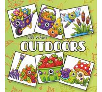 Outdoors: A Bold and Easy Coloring Book of Cute Outdoor Monsters, Gardening, Camping, Nature and Backyard Fun