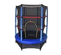 OutdoorToys Cama Elástica para Niños Happy Jump Blue Ø140x160 cm Trampolín Infantil con Red de Seguridad