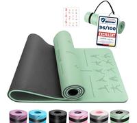 OUTDOUSE Esterilla Yoga,Esterilla Fitness Antideslizante,10mm TPE Colchoneta Gimnasia, para Pilates,Deporte,Gimnasia,Estiramientos, Esterilla Deporte con bandolera 183x61x1cm