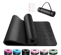 OUTDOUSE Esterilla Yoga,Esterilla Fitness Antideslizante,TPE Colchoneta Gimnasia, para Pilates,Deporte,Gimnasia,Estiramientos, Esterilla Deporte con bandolera y bolsa de transporte 183x61cm