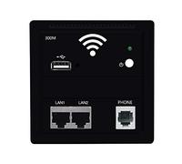 OUTENGDA Router inalámbrico AP WiFi de pared AP USB de 300 Mbps en pared AP RJ45 punto de acceso WiFi con botón de encendido y apagado RJ11 de carga USB [una caja de enchufe incluida] (802.3AF