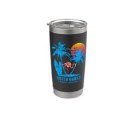 Outer Banks Carolina vacaciones vintage atardecer Vaso térmico de acero inoxidable de doble pared