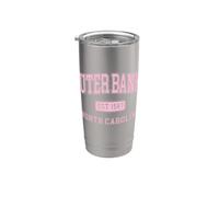Outer Banks North Carolina Collegiate Beach Lover Rosa Vaso térmico de acero inoxidable de doble pared
