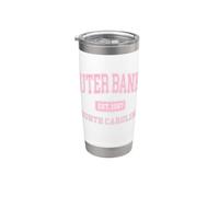 Outer Banks North Carolina Collegiate Beach Lover Rosa Vaso térmico de acero inoxidable de doble pared